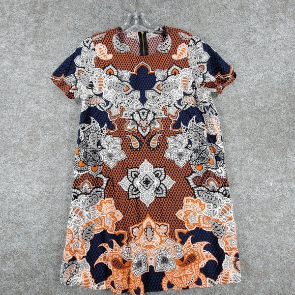 Express Dresses & Skirts - Express Mini Dress‎ Womens S Multicolor Bohemian Floral Short Sleeve Back Zipper